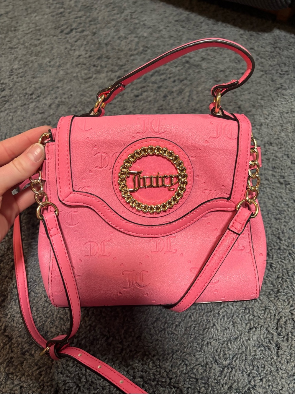 Juicy Couture Hot Pink Crossbody Top-Handle Bag